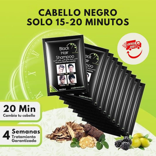 SHAMPOO TINTE O CUBRE CANAS Color NEGRO